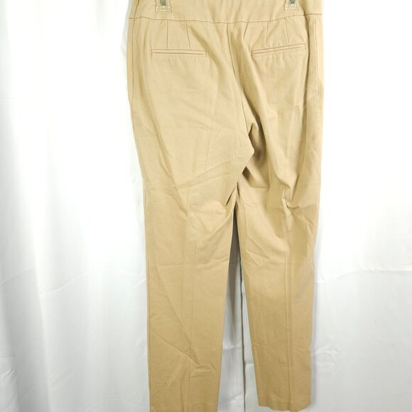 Chico's 0R Womens 4R 32x30 Beige Side Zip Cotton Rayon Blend Pants - Picture 2 of 6